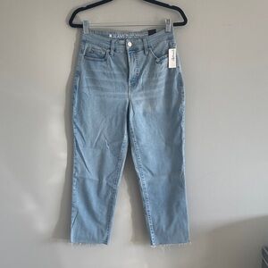 NWT Reitmans The Curvy Super High Rise Straight Leg Cropped Women's Blue Jeans